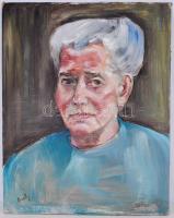 Bényi jelzéssel: Női fej. Olaj, farost, 43×34 cm