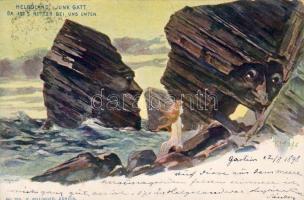 Németország 1898 Helgoland hosszúcímzéses litho (kis szakadás)