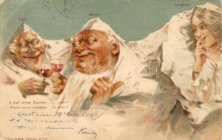 Németország 1898 Jungfrau-Mönch-Eiger hosszúcímzéses litho (saroktörés)