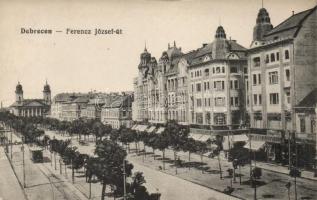 Debrecen Ferenc József út (Piac utca), Központi Bank, villamos