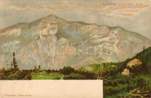 Németország 1900 Schneeberg hosszúcímzéses litho