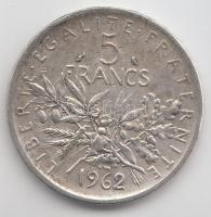 Franciaország 1962. 5Fr Ag T:2-
France 1962. 5 Francs Ag C:VF