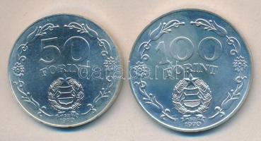 1970. 50Ft Ag + 100Ft "Felszabadulás" pár T:BU