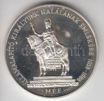 Bognár György (1944-) 1988. "MÉE Budapest - Szent Jobb / Államalapító Szent István" Ag emlékérem (35.70g/0.835/42,5mm) T:PP