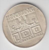 Ausztria 1977. 100Sch Ag "Hohensalzburgi erőd" T:2 Austria 1977. 100 Schilling Ag "900th Anniversary - Hohensalzburg Fortress" C:XF