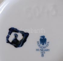 Hollóházi virágos nagy váza, matricás, jelzett, hibátlan, m:36 cm, d:18 cm /Hollohaza porcelain vase