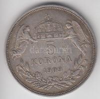 1909. 5K Ag "Ferenc József" T:2-