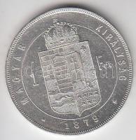 1879KB 1Ft Ag "Középcímer" T:2