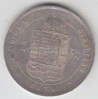 1879KB 1Ft Ag "Középcímer" T:2,2-