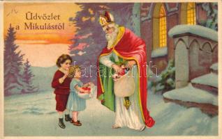 Karácsonyi litho üdvözlőlap