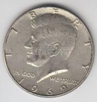 Amerikai Egyesült Államok 1969D. 1/2$ Ag "Kennedy" T:2- USA 1969D. 1/2 Dollar Ag "Kennedy" C:VF