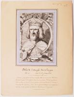 cca 1750 II. (Vak) Béla portréja. Rézkarc, papír, kartonra kasírozva 28,5x22cm