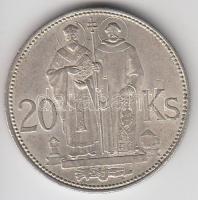 Szlovákia 1941. 20K Ag "Cirill és Metód" T:2 Slovakia 1941 20 Korun Ag "St. Kyrill and St. Methodius" C:XF