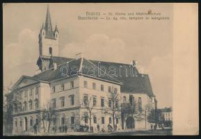 Beszterce evangelical church and girl school (gluemark) (EK)