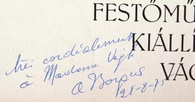 1971 Angela Borgers belga festőművész kiállításának dedikált meghívója / Autograph signed invitation...