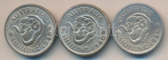 Ausztrália 1946. 1Sh Ag "VI. György" (3x) T:3
Australia 1946. Shilling Ag "George VI&...
