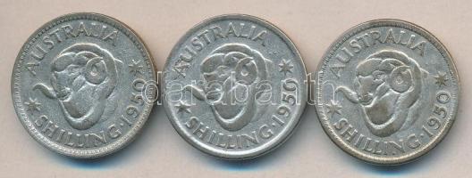 Ausztrália 1950. 1Sh Ag "VI. György" (3x) T:3
Australia 1950. Shilling Ag "George VI&...