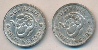 Ausztrália 1961. 1Sh Ag "II. Erzsébet" (2x) T:3
Australia 1961. Shilling Ag "Elizabet...