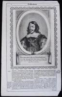 cca 1660 III. Ferdinánd (1608-1657) portréja. Rézmetszet. Theatri Europaei...Sechster und letzter Theil / Copper engraving of Ferdinand III (1608-1657), 30x19cm