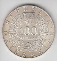 Ausztria 1974. 100Sch Ag "XII. téli olimpia - Innsbruck 1976." T:2 Austria 1974. 100 Schilling Ag "Winter Olympics Innsbruck 1976." C:XF