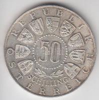 Ausztria 1963. 50Sch Ag "Tirol 600 éve egyesült Ausztriával" T:2 ph. Austria 1963. 50 Schilling Ag "600th Anniversary-Union with Tirol" C:XF edge error