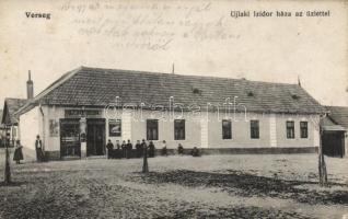 Verseg Ujlaki Izidor háza, üzlete (kis szakadás / small tear)