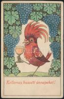 Easter, bird with wine, s: Marisch (fa)