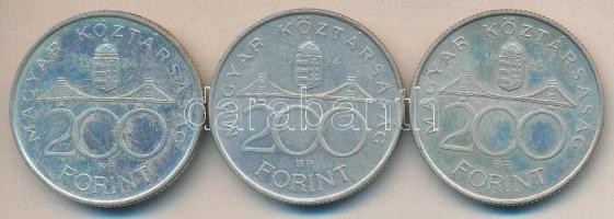 1994. 200Ft Ag "Deák" (3x) T:2