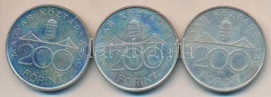 1994. 200Ft Ag "Deák" (3x) T:2