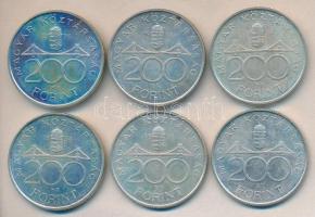 1994. 200Ft Ag "Deák" (6x) T:2