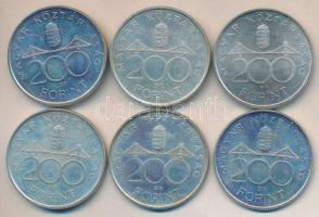 1994. 200Ft Ag "Deák" (6x) T:2