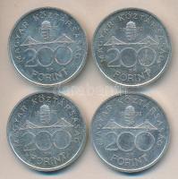1992. 200Ft Ag "MNB" (4x) T:2