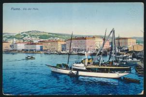 Fiume port with ships, Divald &amp; Monostory (b)