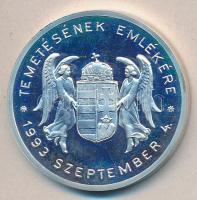 1993. "Kenderes 1993. szeptember 4." Horthy Miklós temetésének emlékére Ag emlékérem (32.9...