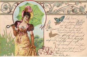 1900 Hosszúcímzéses litho művészlap