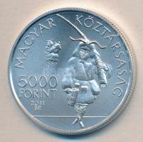 2011. 5000Ft Ag "A Mohácsi Busójárás" T:BU Csak 3000db! Tanúsívánnyal