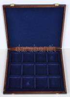 Fa éremtartó doboz 12db érme tárolására alkalmas jó állapotban