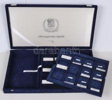 Olympische Spiele bársonyborítású éremberakó 36+1 hellyel, használt állapotban!