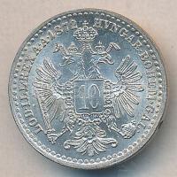 Ausztria 1872. 10Kr Ag T:1-
Austria 1872. 10 Kreutzer Ag C:AU