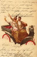 1901 Hosszúcímzéses litho művészlap