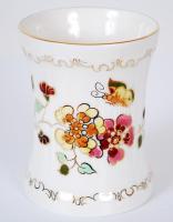 Zsolnay lepkés-virágos mintás kis váza, kézzel festett, jelzett, m:9 cm/ Zsolnay porcelain small vase