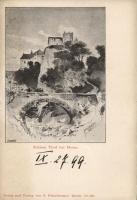 1899 Meran castle artist signed (small tear)