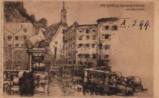 1899 Salzburg Pferdeschwemme