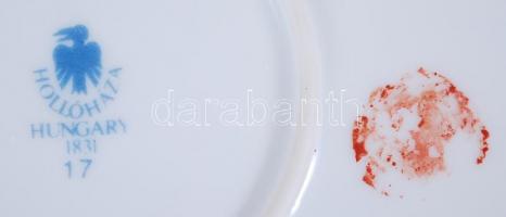 Szász Endre által tervezett Hollóházi porcelán dísztányér, jelzett, hibátlan, kopott több helyen / F...