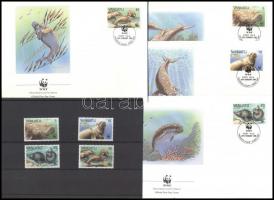 1988 WWF: Dugong sor Mi 782-785 + 4 FDC