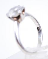 Ezüst (Ag) gyűrű soliter cirkóniával / 
Solitaire zirconia silver ring, s: 51, br: 2,92gr