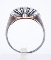 Kupolás fazonú ezüst (Ag) gyűrű /  Silver ring, s: 55, 7,27gr