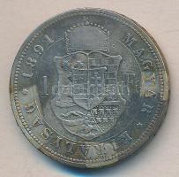 1891KB 1Ft Ag "Fiume címer" T:2-
Hungary 1891. 1 Forint Ag "Coat of arms of Fiume&quo...