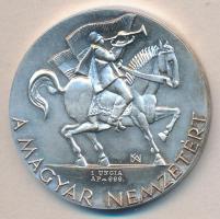 Kiss Nagy András (1930-1997) 1989. "Az Erdélyi Menekültekért" Ag emlékérem (1 uncia/0.999) T:BU