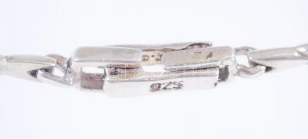 Ezüst (Ag) collier nyaklánc gyöngyház és zománc díszítéssel / 
Enamel and nacre silver collier neckl...